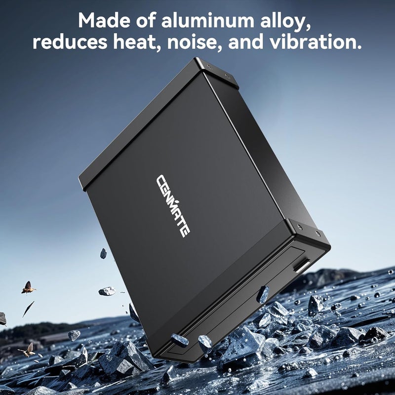 cenmate 5.25" Blu-Ray/CD/DVD SATA Drive Enclosure with USB A/C 3.0, 5.25 Drive Enclosure, Optical Drive Enclosure fit any drive depth up to 171mm, Aluminum Alloy, Hot swappable(Optical Drive not Included) - Image 5